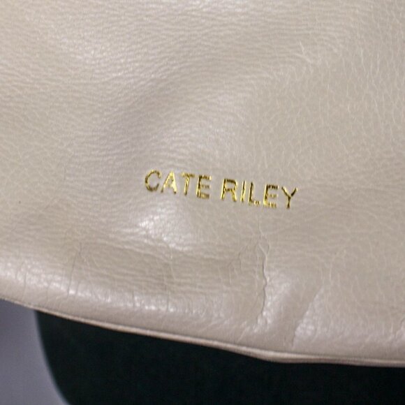 Cate Riley Shoulder Bag Leather Beige Off … - Picture 3 of 8